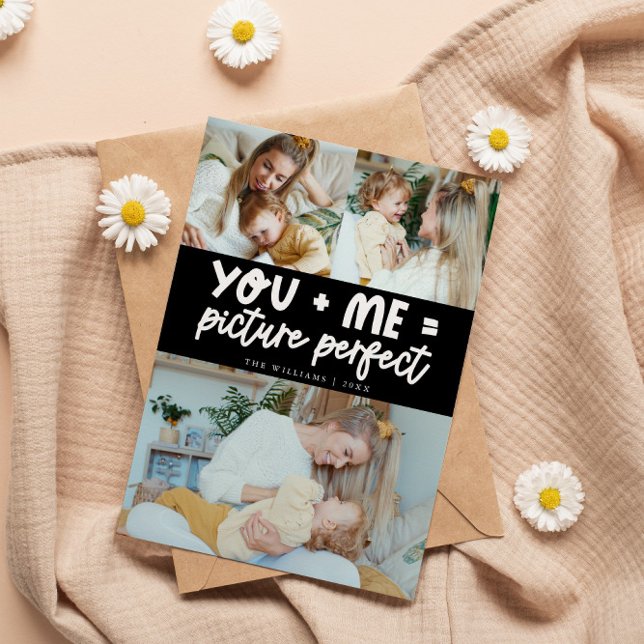 Picture Perfect Black Photo Valentines Day Julkort (Skapare uppladdad)