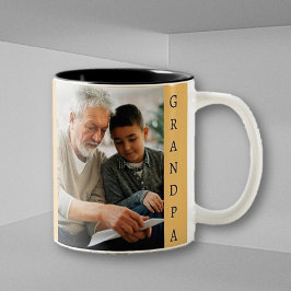 Picture perfect gift for Grandpa Två-Tonad Mugg