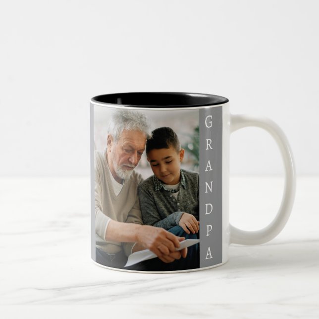 Picture perfect gift for Grandpa Två-Tonad Mugg (Höger)