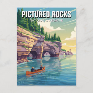 Pictured Rocks Michigan Resa Vykort