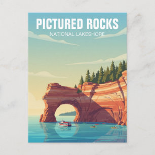Pictured Rocks Michigan Resa Vykort