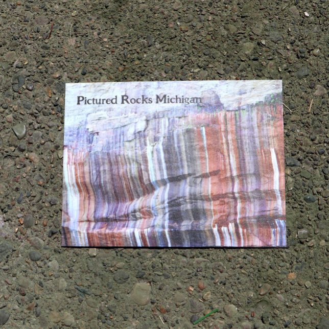 Pictured Rocks Michigans nationalpark vid sjön Lak Vykort (Skapare uppladdad)