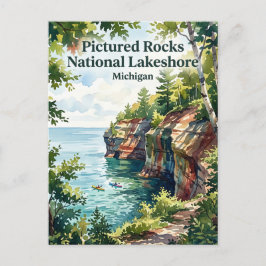 Pictured Rocks National Lakeshore Michigan Vykort