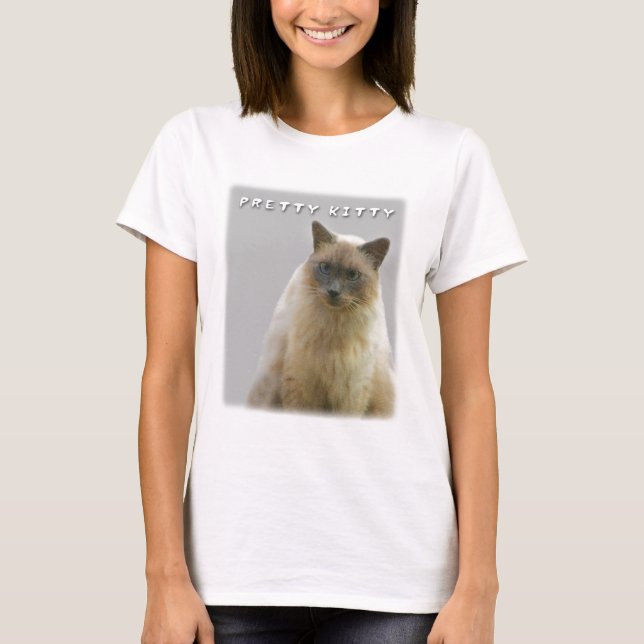 Pictures of cats on women's cat t-shirts (Framsida)