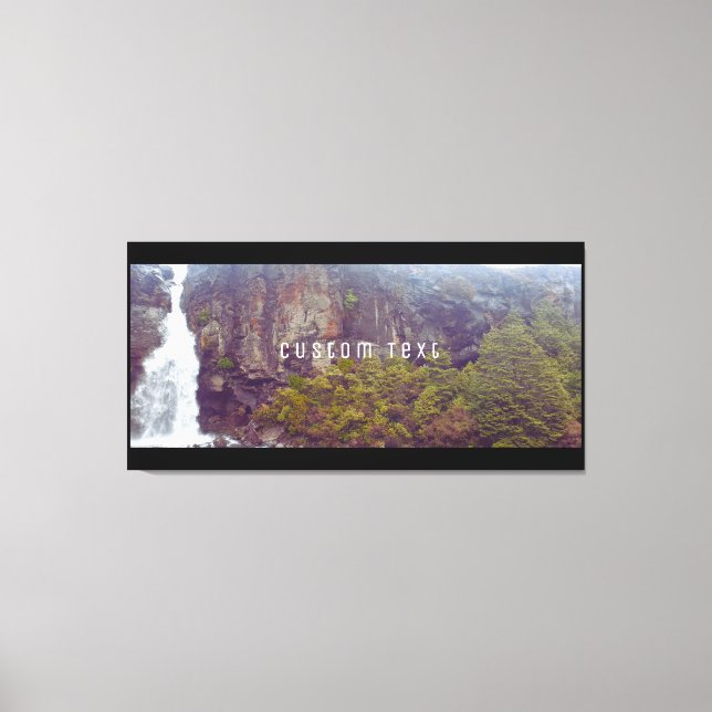 PICTURESQUE ALPINE WATERFALL SCENIC PHOTO KIWI NZ CANVASTRYCK (Framsida)