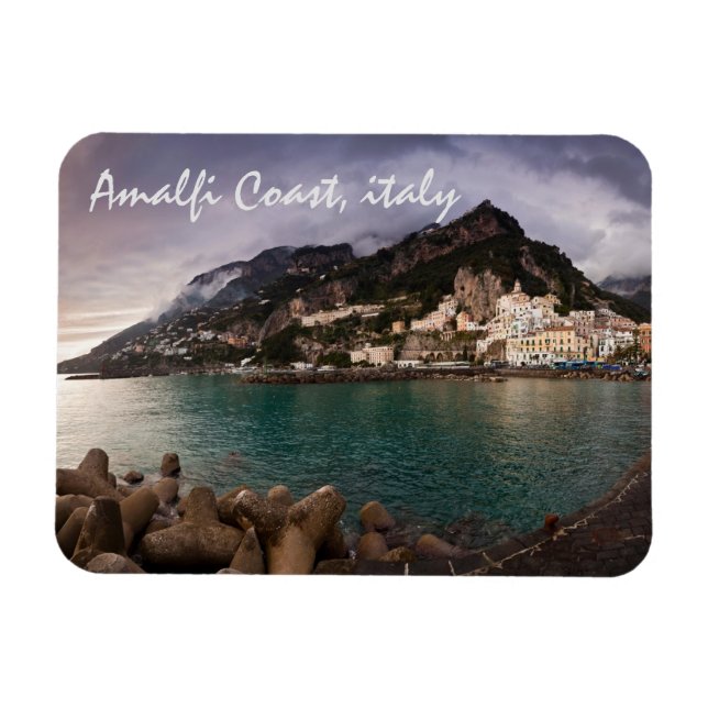 Picturesque Amalfi Kusten, Italien Seaside Town Magnet (Horisontell)
