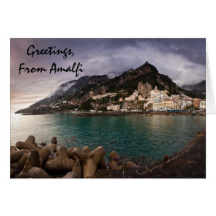 Picturesque Amalfi Kusten, Italien Seaside Town OBS Kort
