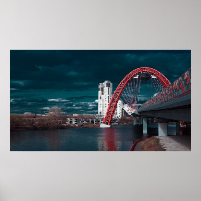 Picturesque Bridge Moskva Poster (Framsidan)
