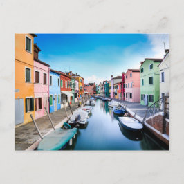 Picturesque Burano Island Venice Italien Vykort
