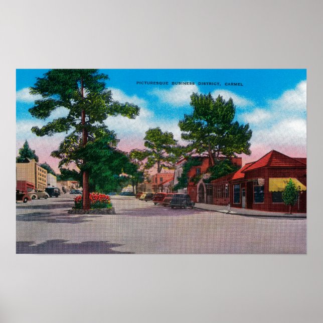 Picturesque Business District, Carmel Poster (Framsidan)