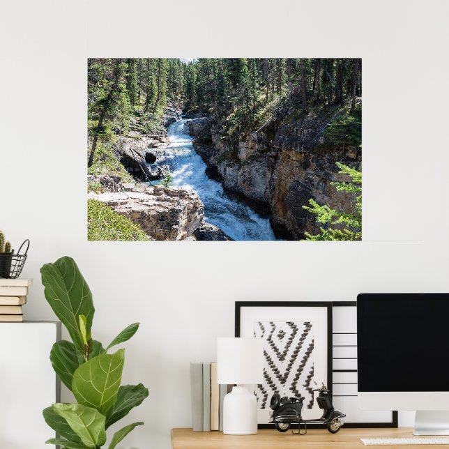 Picturesque Canadian Waterfall, Stanley Falls Poster (Hemmakontoret)