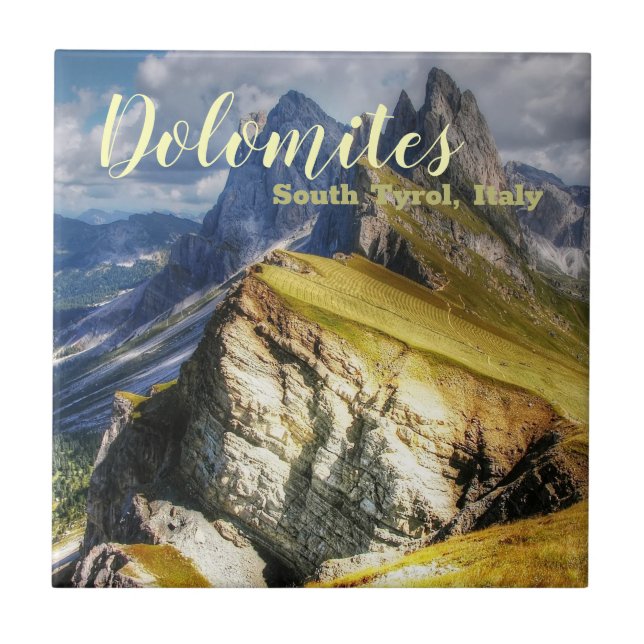 Picturesque Dolomites South Tyrol Italien Kakelplatta (Framsidan)