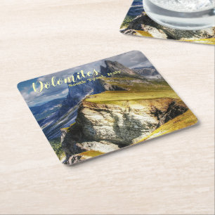 Picturesque Dolomites South Tyrol Italien Underlägg Papper Kvadrat