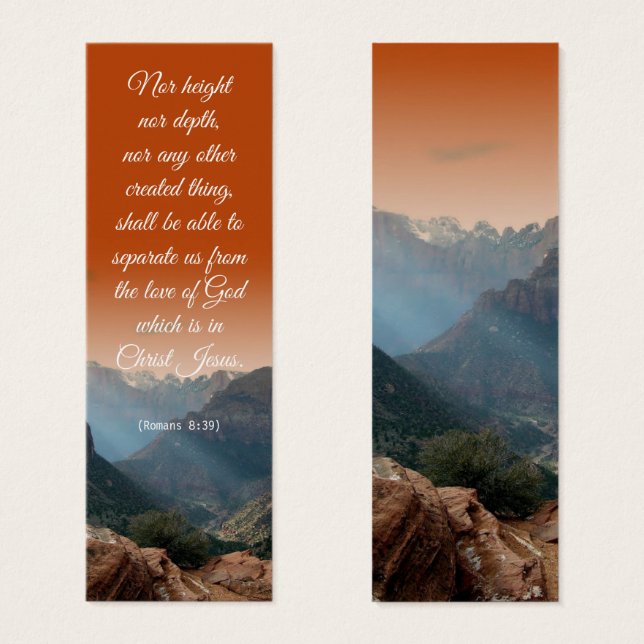 Picturesque Elegant Andlig Bible Verse Bookmark Litet Visitkort (Framsida & baksida)