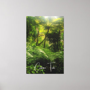 PICTURESQUE GRÖNT FOREST FERN FROND SCENIC PHOTO CANVASTRYCK