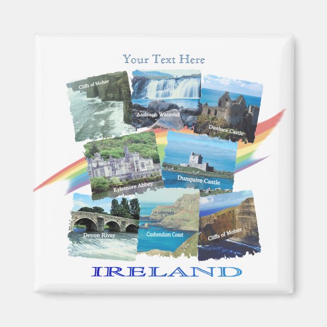 PICTURESQUE IRELAND COLLAGE - Åtta scenformgivning Magnet (Framsidan)