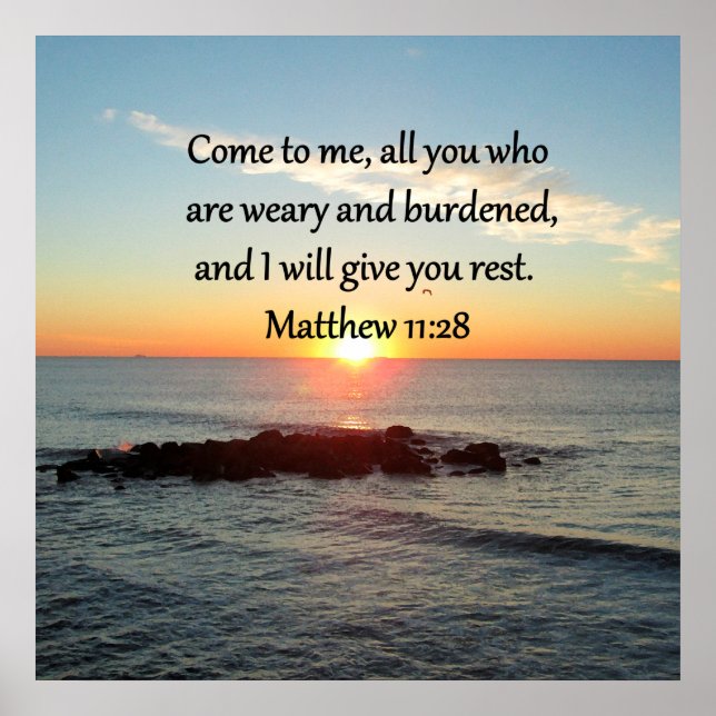 PICTURESQUE MATTHEW 11"28 SCRIPTURE VERSE POSTER (Framsidan)