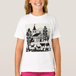 Picturesque mountain scenery t shirt