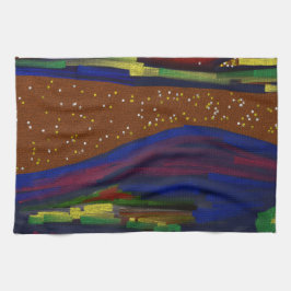 Picturesque Multicolored Landscape Kitchen Towel Kökshandduk