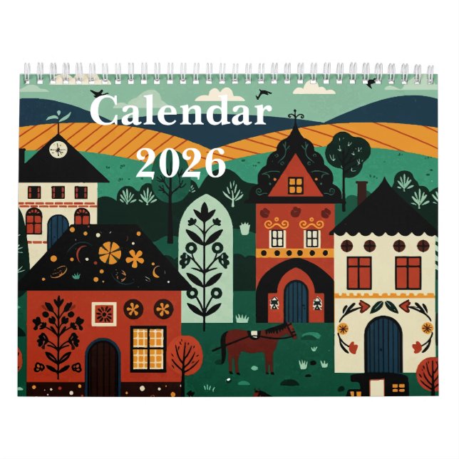 Picturesque rural landscape kalender (Omslag)