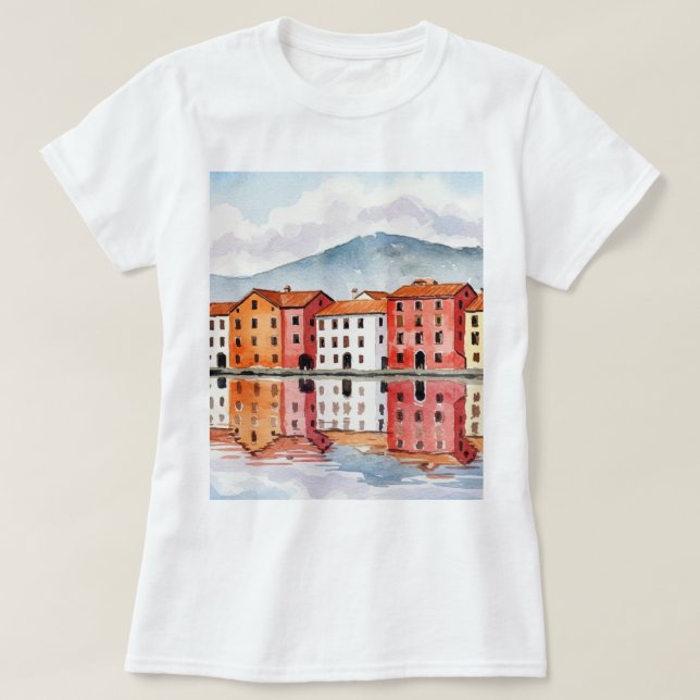 Picturesque town t shirt (Design framsida)