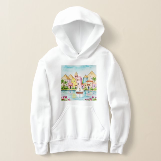 Picturesque town t shirt (Laydown)