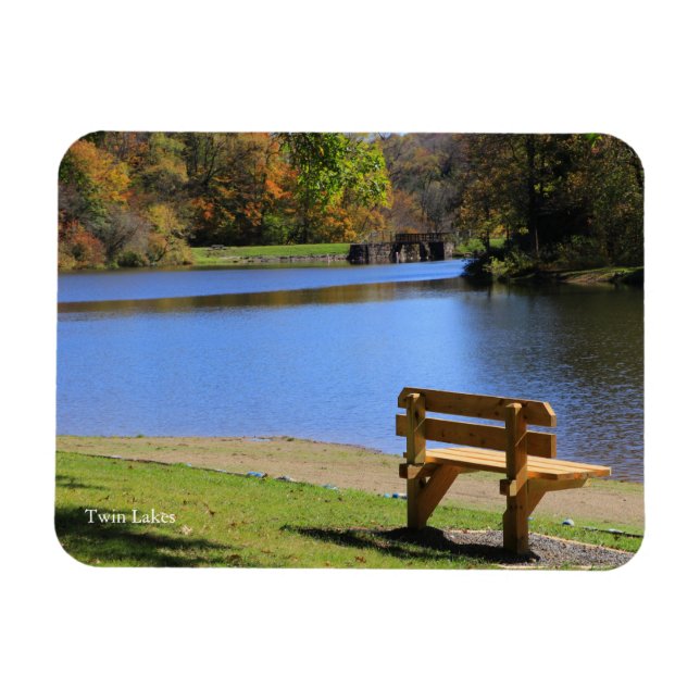 Picturesque Twin Sjöar ANF Souvenir Magnet (Horisontell)