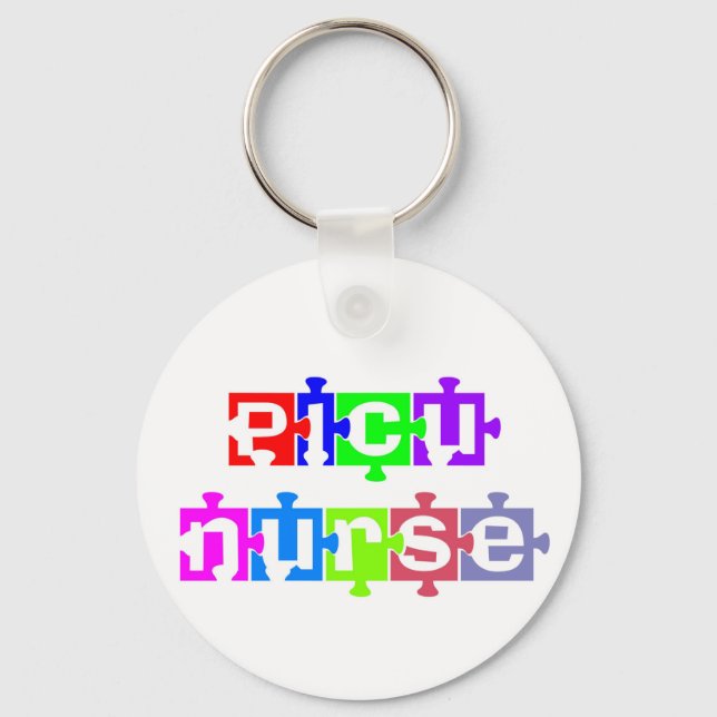 PICU NURSE PUZZLE DELAR NYCKELRING (Framsida)