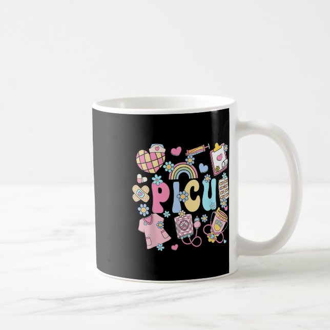 Picu Nurse Saker Retro Pediatriska Nurse Icu Peds  Kaffemugg (Höger)