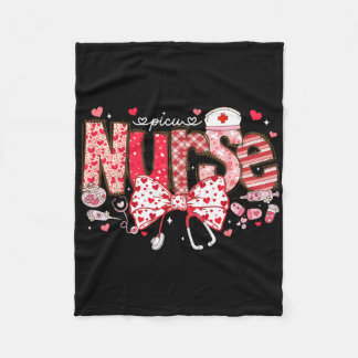 Picu Nurse Stethoscope Coquette Bow Heart Valentin Fleecefilt