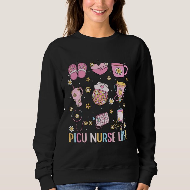 PICU Pediatriska sjuksköterskor Life Retro Cute Nu T Shirt (Framsida)