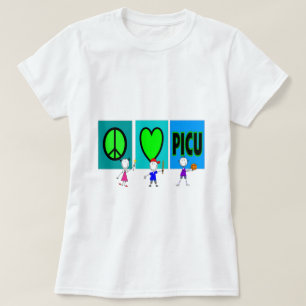PICU-sjuksköterskagåvor "fredkärlek PICU ", Tee Shirt