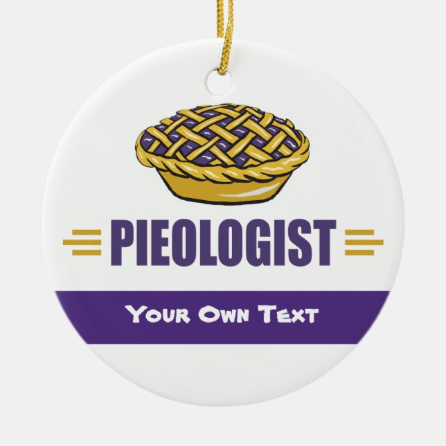 PIE - Kärlek, Ät, Baka, Bageri, Bageri, Pieolog Julgransprydnad Keramik (Framsidan)
