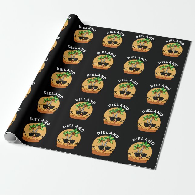 Pie-land Rollig Ö Pun Mörk BG Presentpapper (Utrullad)