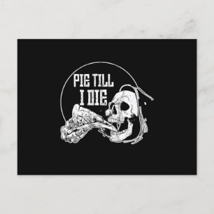 Pie Til I Die Grim Reaper Pizza Skiva Vykort