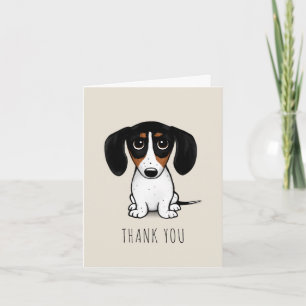 Piebald Dachshund Anpassningsbar Greeting Card-kor Tack Kort