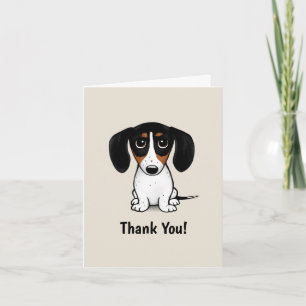 Piebald Dachshund Anpassningsbar Greeting Card-kor Tack Kort