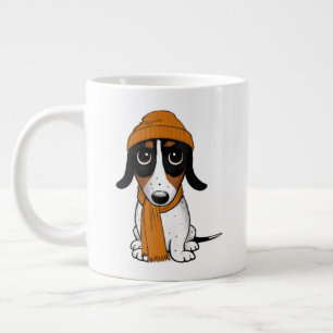 Piebald Dachshund Cute Hipster-Hund Jumbo Mugg