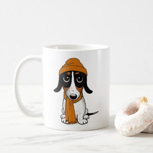 Piebald Dachshund Cute Hipster-Hund Kaffemugg