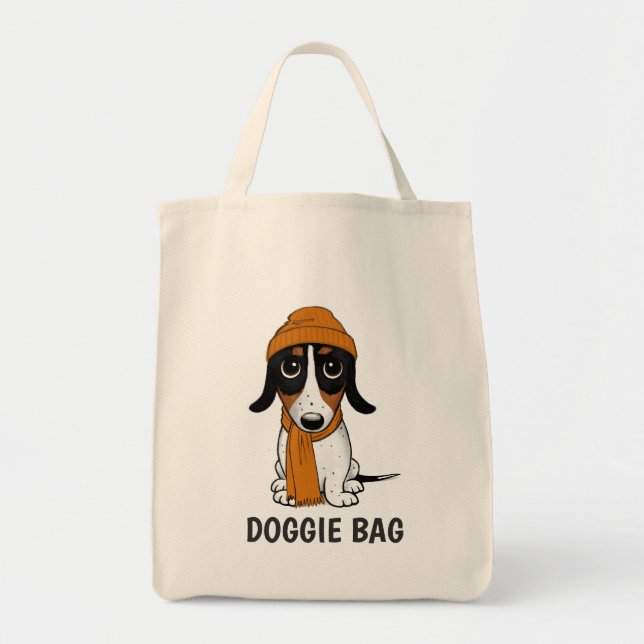 Piebald Dachshund | Cute Hipster-Hund Tygkasse (Framsidan)