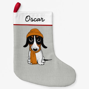 Piebald Dachshund Cute Hund Personlig Liten Julstrumpa