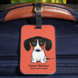 Piebald Dachshund Cute Puppy Hund Bagagebricka<br><div class="desc">Piebald Dachshund Älskare Luggage Tag. Stäng av hund med anpassningsbar. Identifiera din väska snabbt och behålla dina ägodelar korrekt märkta med det här akryliska väderbeständiga redskapet för att du ska kunna fortsätta eller checka in resväskan. Gör en coola till en hundälskare.</div>