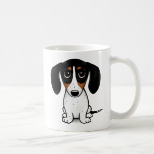 Piebald Dachshund Cute Puppy Hund Coffee Mugg