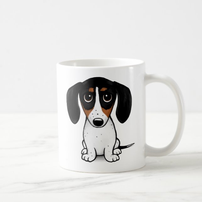 Piebald Dachshund | Cute Puppy Hund Coffee Mugg (Höger)