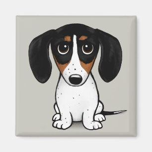 Piebald Dachshund   Cute Puppy Hund Magnet
