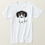 Piebald Dachshund Cute Puppy Hund T-Shirt<br><div class="desc">Cute Tecknad hund Shirt. Svart och tan Piebald Dachshund. Gör en underbarare gåva till Doxie älskare!</div>