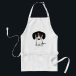 Piebald Dachshund Cute Puppy Hund Vuxen Apron Förkläde<br><div class="desc">Roligt BBQ-plattan för Piebald Dachshund älskare. Svartvit,  brun och vit färgad Doxie. Besök Jenns Doodle World om du vill ha ännu fler tillbehör till hemmet och kontoret med detta rolig hund och mer originella wiener hund design.</div>