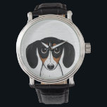 Piebald Dachshund Cute Tecknad Puppy Hund Armbandsur<br><div class="desc">Piebald Dachshunds handklocka finns i utvalda stilar för manar, kvinnor och barn. Ett tillbehör till coola mode som gör en underbarare gåva till Doxie älskare. Besök Jenns Doodle World för många fler snyggt hund aveln klockor.</div>