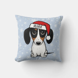 Piebald Dachshund Jul Anpassat namn Cute Hund Kudde