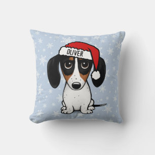 Piebald Dachshund Jul Anpassat namn Cute Hund Kudde